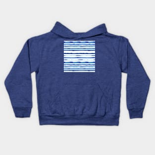 Blue Watercolor Stripes Kids Hoodie